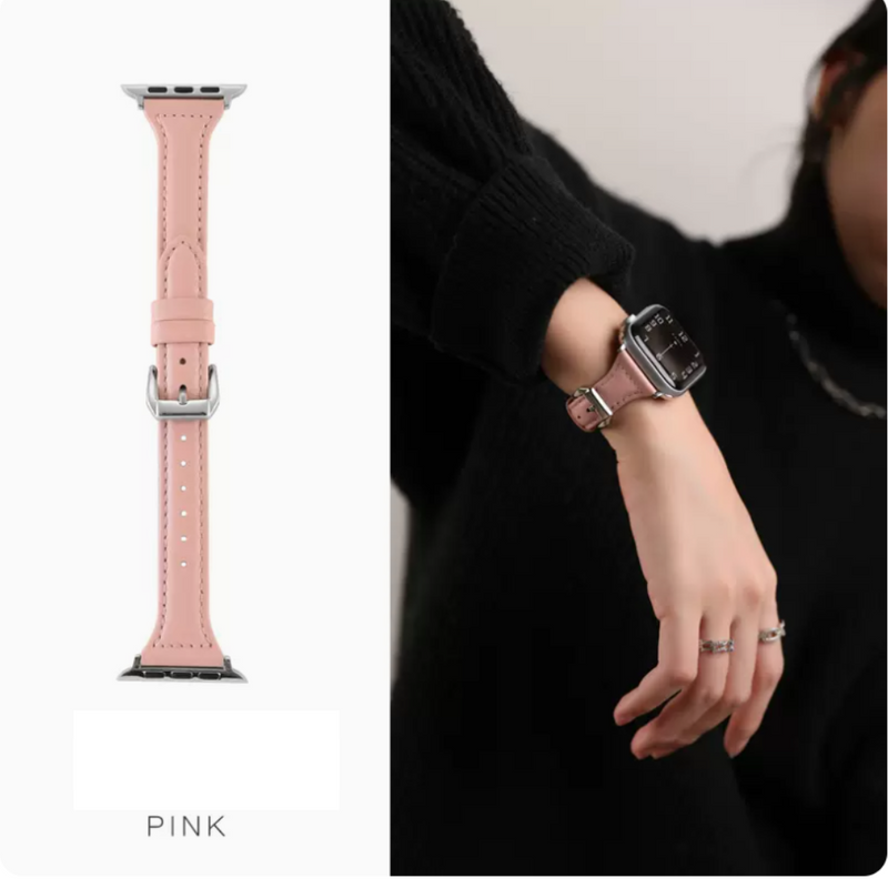 Cargue la imagen en el visor de la galería, Apple Watch 1/2/3/4/5/SE/6/7/8/9/SE Leather Watch Band Strap - Polar Tech Australia