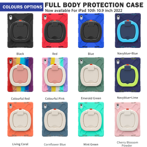 Cargue la imagen en el visor de la galería, Apple iPad 10th 2022 10.9“ EVA Kid Friendly Heavy Duty Ring Holder Stand Case - Polar Tech Australia