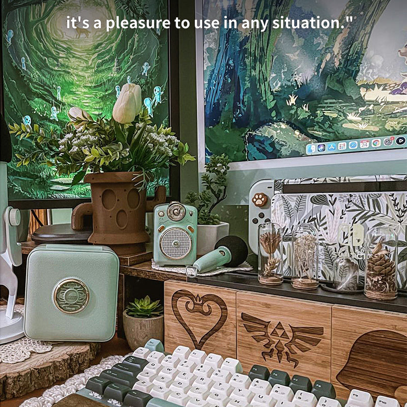 Load image into Gallery viewer, Divoom Fairy-OK Retro Mini Karaoke Bluetooth Speaker With Microphone Girl Perfect Gift