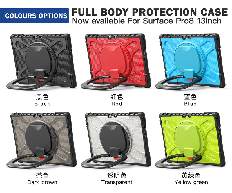 Load image into Gallery viewer, Microsoft Surface Pro 8 (1983) - 360 Degree Rotate Shockproof Heavy Duty Tough Stand Case Cover With Pen Holder - Polar Tech Australia