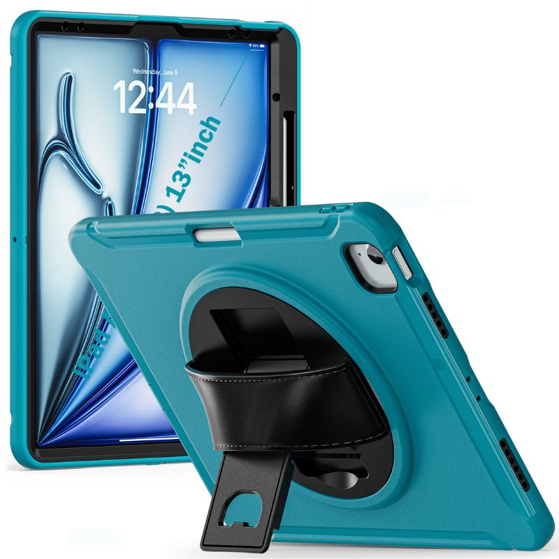 Chargez l'image dans la visionneuse de la galerie, Apple iPad Air 6 13” & iPad Pro 3/4/5/6 12.9"   - 360 Degree Rotate Shockproof Heavy Duty Tough Stand Case Cover With Pen Holder - Polar Tech Australia