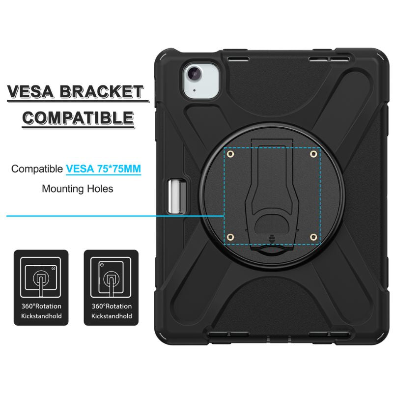Cargue la imagen en el visor de la galería, Apple iPad Air 6/6th  11'' & Air 4/5 10.9'' & Pro 1/2/3/4 11'' - 360 Degree Rotate Shockproof Heavy Duty Tough Stand Case Cover With Pen Holder - Polar Tech Australia