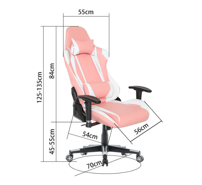 Chargez l'image dans la visionneuse de la galerie, Pink Girl PU Leather Ergonomic Designed Gaming Chair Height Adjustment Swivel Computer office Chair - Polar Tech Australia
