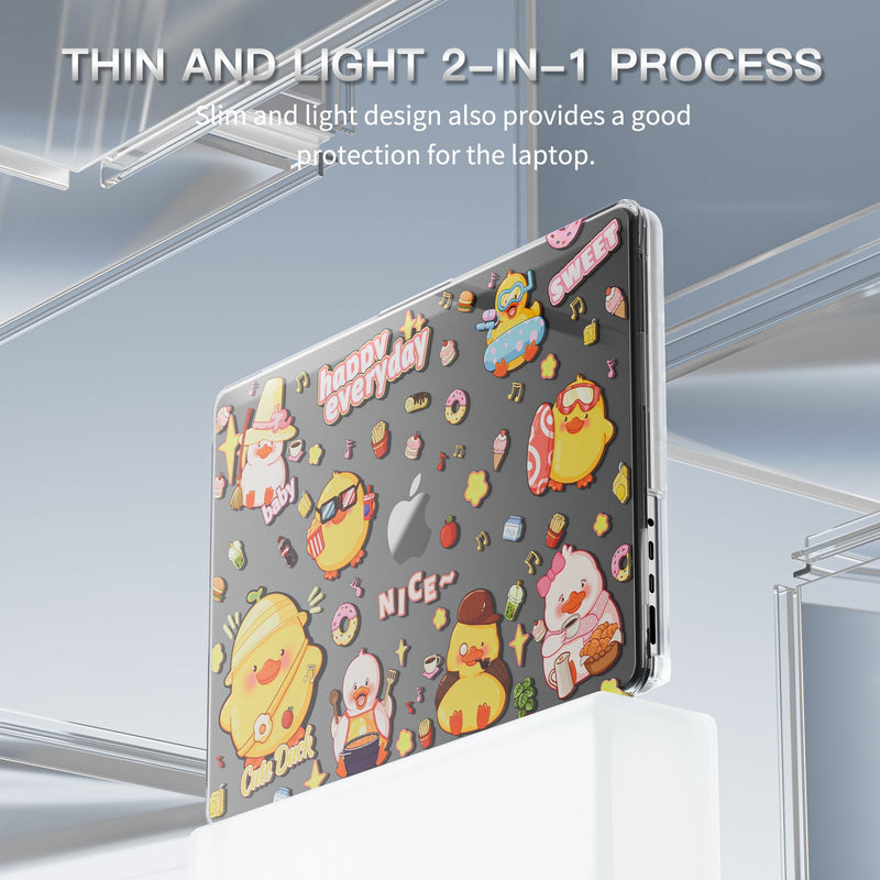 Load image into Gallery viewer, MacBook Air 13.6" 2025 (A3240) M4 - Cute Cartoon Transparent Shockproof & Slim Case - Polar Tech Australia