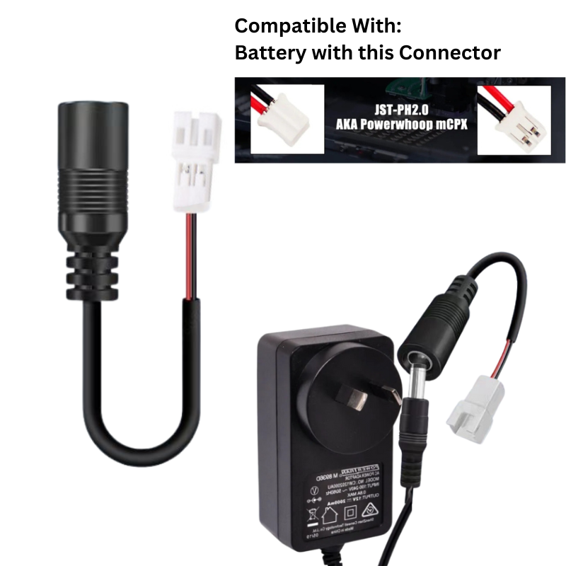 Cargue la imagen en el visor de la galería, Universal 7.4V PH2.0 Battery 18650 - Wall Charger Adpater - Polar Tech Australia