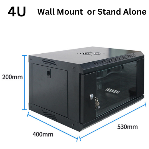 Cargue la imagen en el visor de la galería, 4U 6U 9U 12U Heavy Duty Network Server CCTV PoE Switch Wall Mount Cabinet Rack Lockable Enclosure - Polar Tech Australia