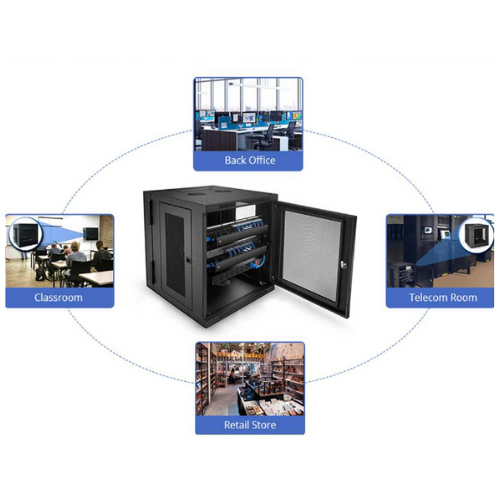 Cargue la imagen en el visor de la galería, 4U 6U 9U 12U Heavy Duty Network Server CCTV PoE Switch Wall Mount Cabinet Rack Lockable Enclosure - Polar Tech Australia