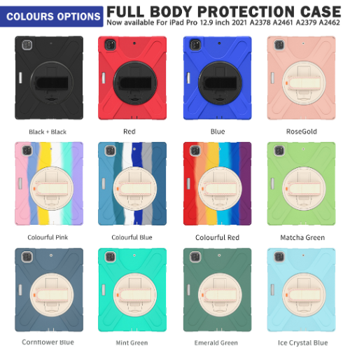 Load image into Gallery viewer, Apple iPad Pro 12.9" 4th/5th/6th Gen 360 Degree Rotation Heavy Duty Hand Strap Handle Case - Polar Tech Australia