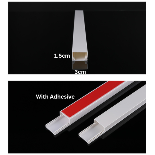 Load image into Gallery viewer, 1M PVC Conduit Cable Management Raceway Trunking Hides Cabling Protection Cover - Polar Tech Australia