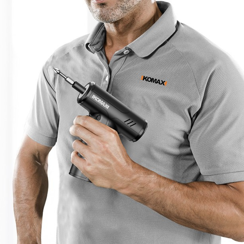 Cargue la imagen en el visor de la galería, Komax Black Portable USB Rechargeable 4 Speed Cordless Electric Screwdriver with LED - Polar Tech Australia