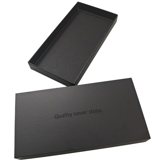 Black Heavy Duty Telescoping Packing Packaging Box With Letter "Quality Never Stop" - Polar Tech Australia