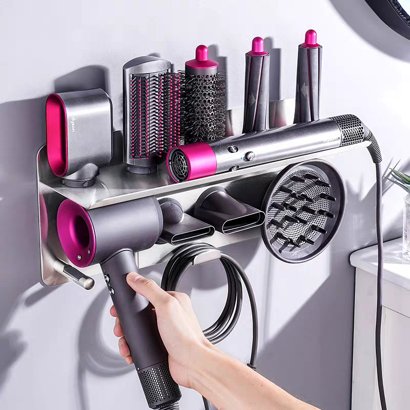 Load image into Gallery viewer, Dyson Supersoni Hair Dryer Stainless Steel Airwrap Styler Organizer Storage Shelf Wall Mount Holder Bathroom Hair Salon - Polar Tech Australia