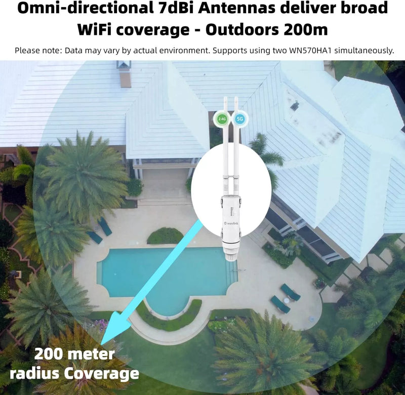 Chargez l'image dans la visionneuse de la galerie, WAVLINK AC600 Dual Band Outdoor Wi-Fi Range Extender Antenna Access Point - Polar Tech Australia