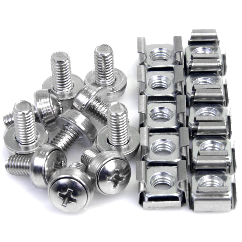 Load image into Gallery viewer, 10 Pcs M6 Mounting Screws Cage Nuts for Network Server Rack Cabinet - Polar Tech Australia