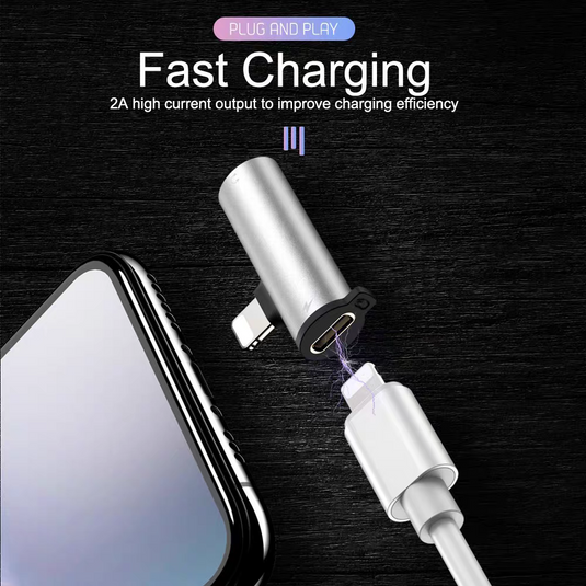 Lightning to Digital 3.5mm Audio Converter & Charging Lightning Splitter - Polar Tech Australia