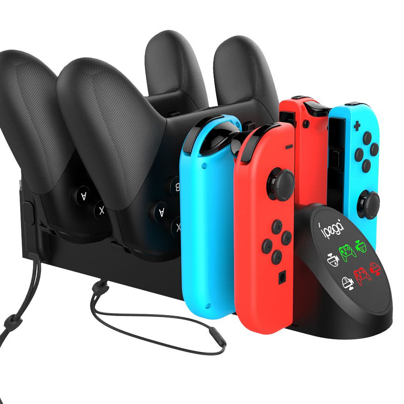 Load image into Gallery viewer, Nintendo Switch Joy-Con/Pro 6 in 1 Game Joystick Handle Controller Charging Base - Polar Tech Australia