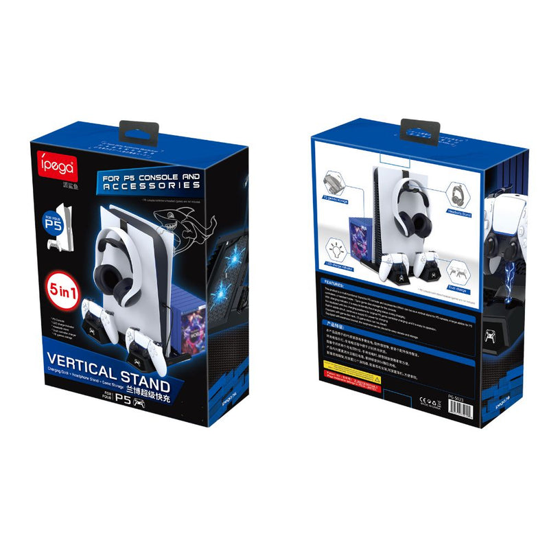 Load image into Gallery viewer, Sony PlayStation 5 PS5 - Fast Charging Vertical Stand Dock With Built-in Cooling Fan - Polar Tech Australia