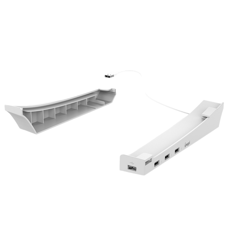 Load image into Gallery viewer, Sony PlayStation 5 PS5 - Console Wall Mount Holder Horizontal Rack Storage Bracket Stand With 4 USB Charger Ports - Polar Tech Australia