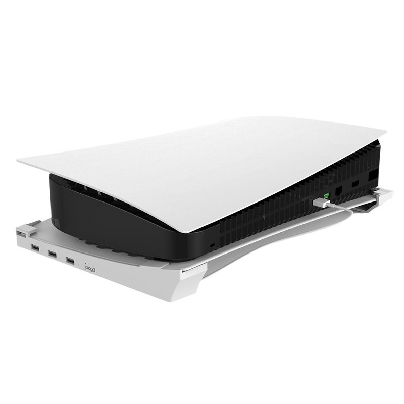 Load image into Gallery viewer, Sony PlayStation 5 PS5 - Console Wall Mount Holder Horizontal Rack Storage Bracket Stand With 4 USB Charger Ports - Polar Tech Australia