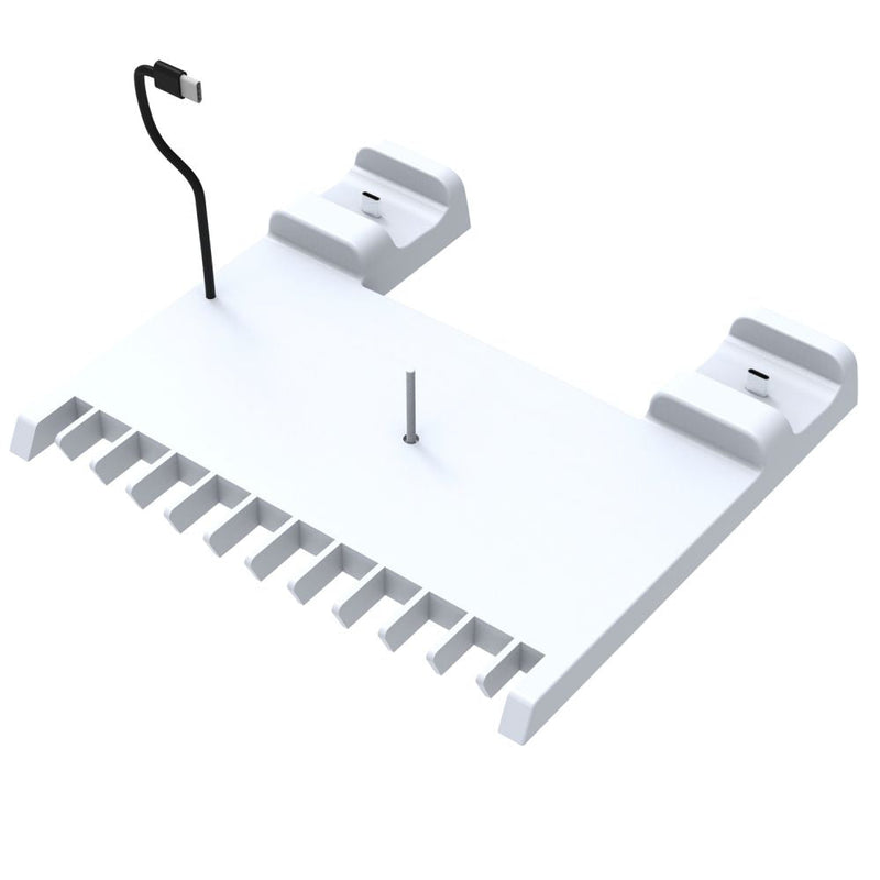 Load image into Gallery viewer, PS5 Charging Station Brakcet Base with Headphone Rack Dual Controller - Polar Tech Australia
