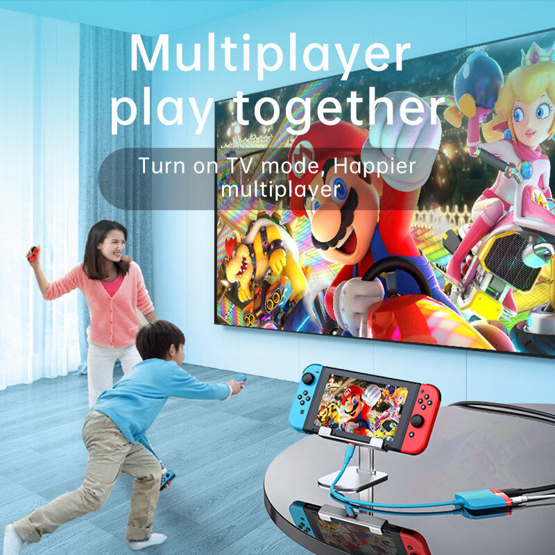 Load image into Gallery viewer, Nintendo NS Switch Host USB C to HDMI Adapter 4K USB 3.0  Portable Docking Station 100W PD Video Converter - Polar Tech Australia