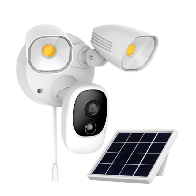 Cargue la imagen en el visor de la galería, 1080P Outdoor Wireless Home Security Camera Built-in Solar Panel & Floodlight & Mic & Battery - Polar Tech Australia