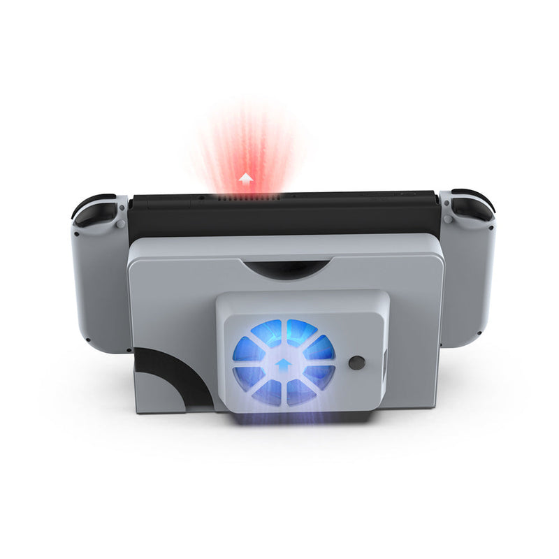 Cargue la imagen en el visor de la galería, Nintendo Switch OLED Console Fan Cooling Base with Blue Light - Polar Tech Australia