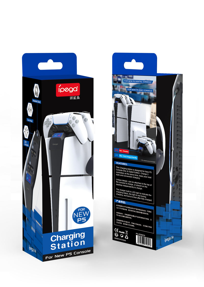 Load image into Gallery viewer, SONY PlayStation PS5 Slim - Rainbow Bridge DualSense Controller Charging Dock Station - Polar Tech Australia