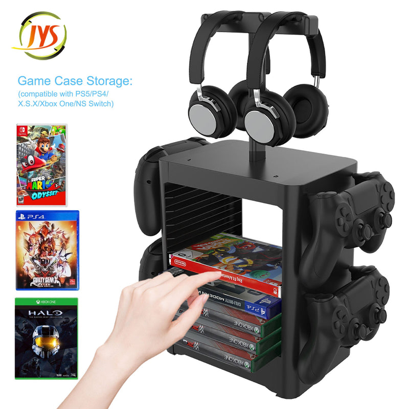 Cargue la imagen en el visor de la galería, Xbox Wireless Controller Game Disc Storage Box Headphone Holder Stand - Polar Tech Australia