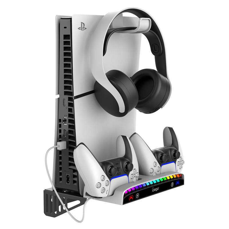 Load image into Gallery viewer, SONY PlayStation PS5 & PS5 Slim - Multifunctional Wall Mount & Controller Charging Dock Base Holder - Polar Tech Australia