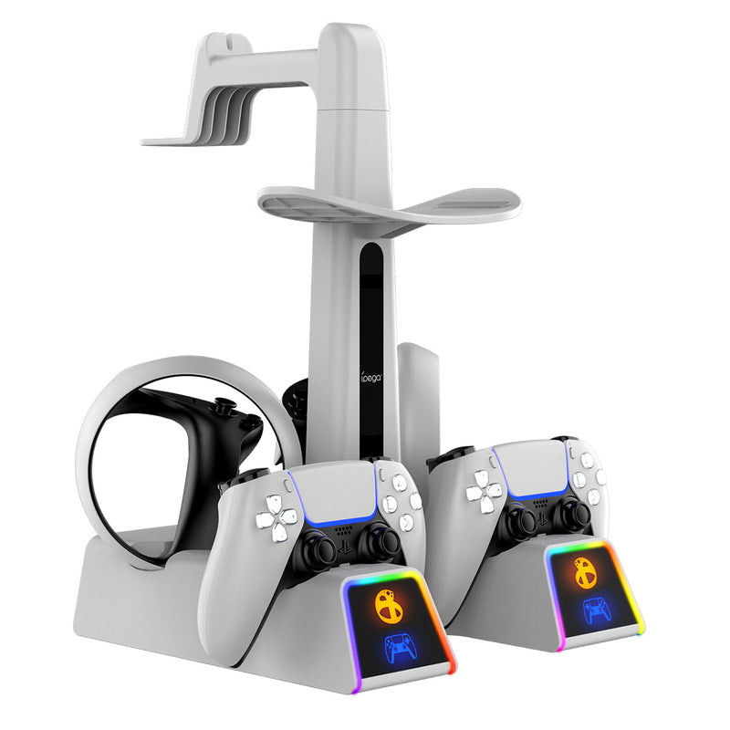 Load image into Gallery viewer, PlayStation PS VR 2 - All in One Storage Headset Controller Storage Stand With RGB Light - Polar Tech Australia