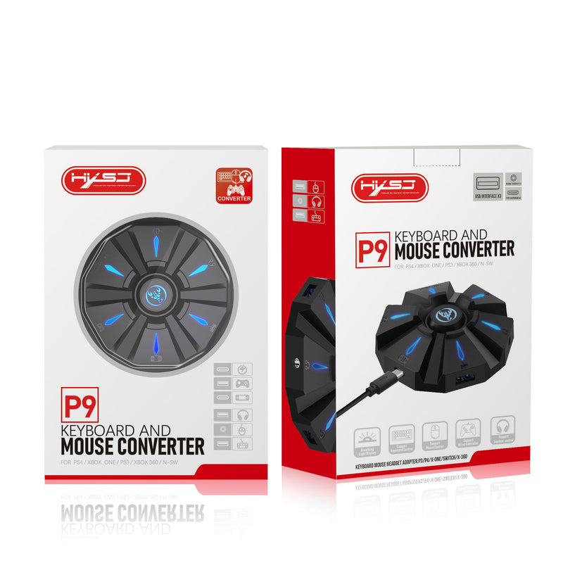 Cargue la imagen en el visor de la galería, Nintendo Switch PS4 PS3 Xbox One Xbox 360 PC Plug and Play RGB Light Game Controller Gamepad Console Keyboard Mouse Headset Converter Adapter - Polar Tech Australia