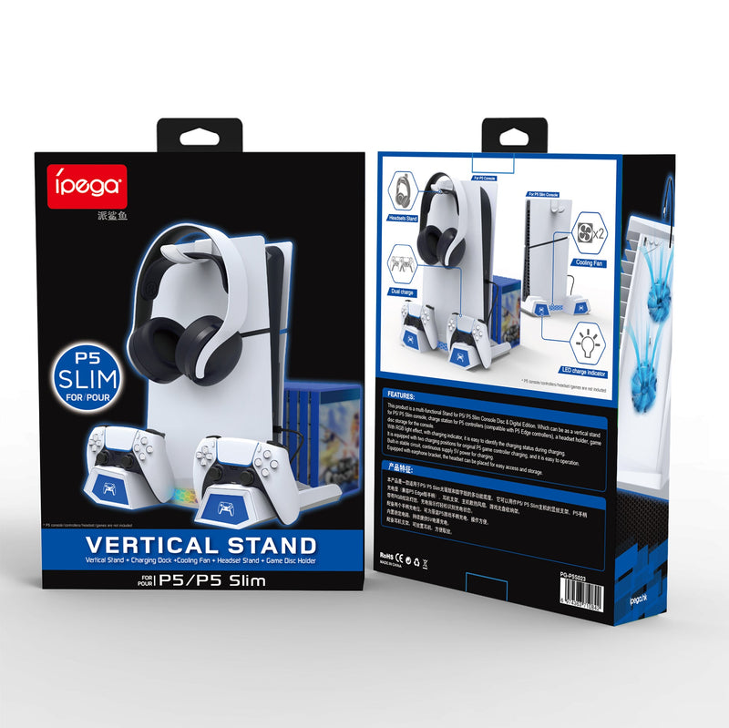 Load image into Gallery viewer, Sony PlayStation PS5 & P5 Slim - All-in-one Multifunctional Dock Charger Station Holder - Polar Tech Australia