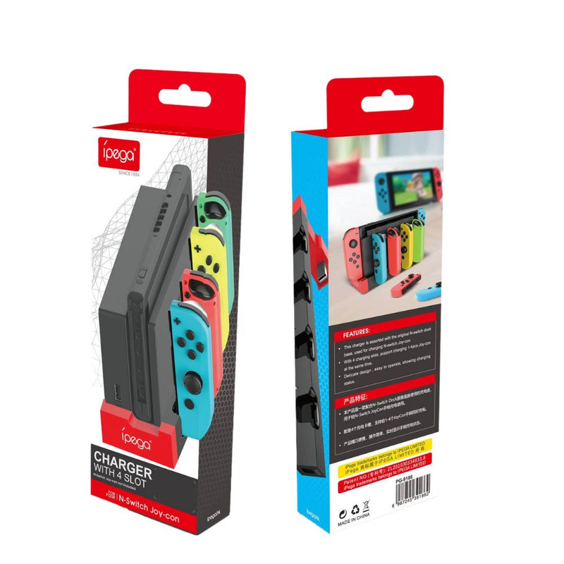 Load image into Gallery viewer, Nintendo Switch USB 2.0 Joy-Con Charger Base with 4 Joy-Con Charging Slots and Indicator Light - Polar Tech Australia
