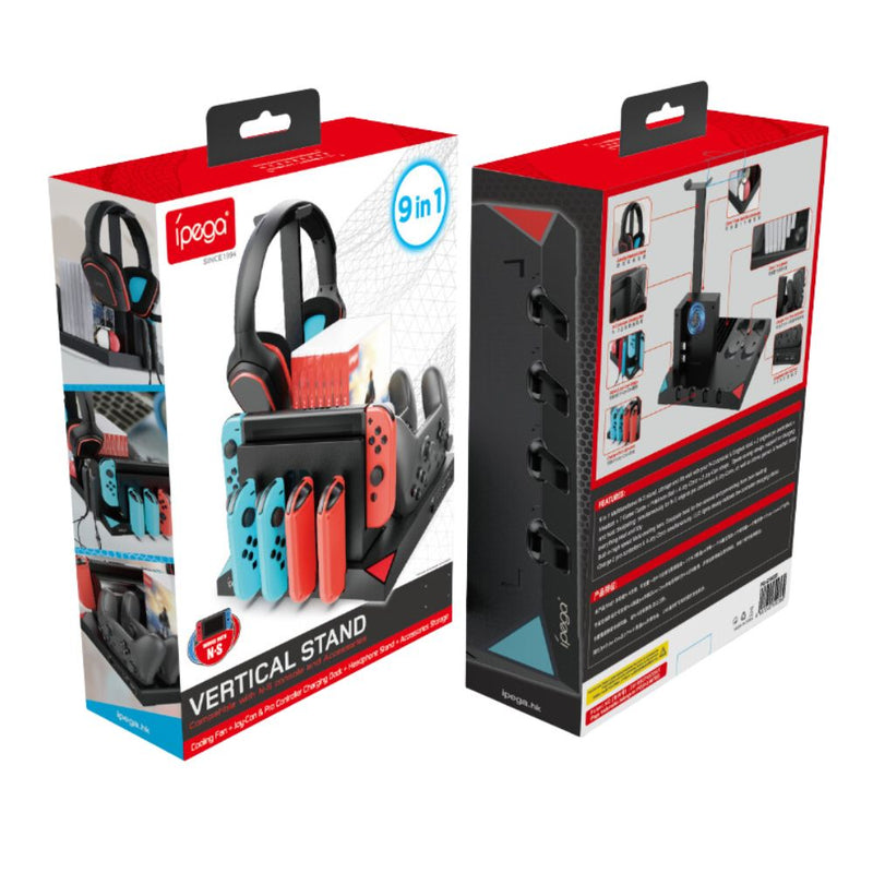 Chargez l'image dans la visionneuse de la galerie, Nintendo Switch Joy-Con 9 in 1 Multi-function Vertical Game Controller Charging Station Dock  with Headset/Game Card Stand - Polar Tech Australia