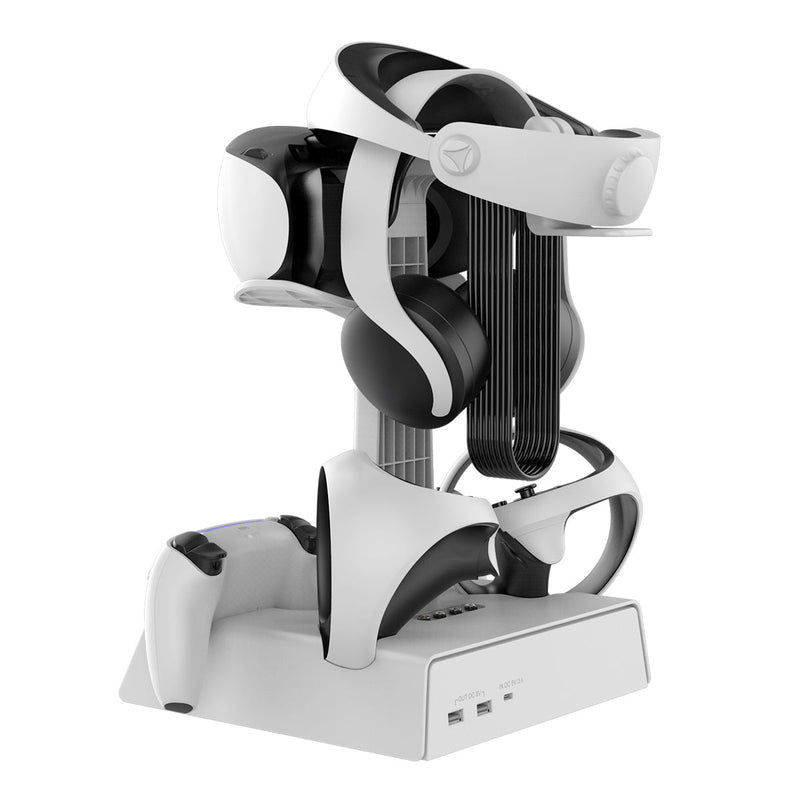 Load image into Gallery viewer, PlayStation PS VR 2 - All in One Storage Headset Controller Storage Stand With RGB Light - Polar Tech Australia