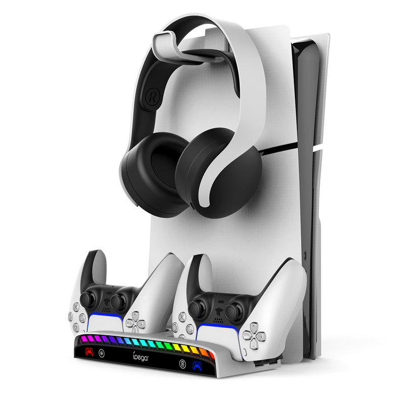 Load image into Gallery viewer, SONY PlayStation PS5 & PS5 Slim - Multifunctional Wall Mount & Controller Charging Dock Base Holder - Polar Tech Australia