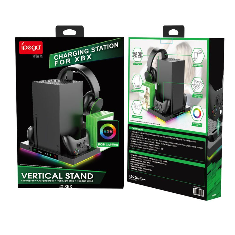 Cargue la imagen en el visor de la galería, Xbox Series X - All in One Multi Function RGB Light Effect Cooling Fan Base Stand Charging Station - Polar Tech Australia