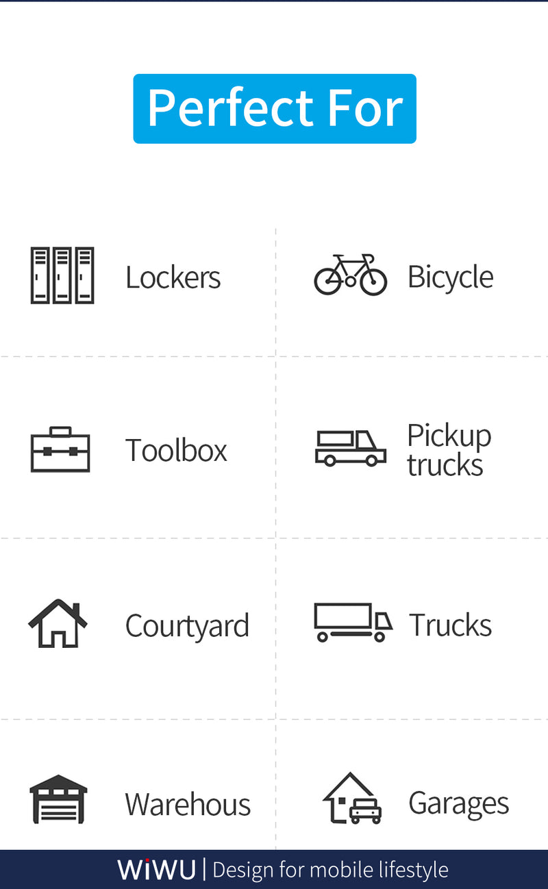 Load image into Gallery viewer, WIWU S5 IP65 Waterproof Smart Rechargeable Fingerprint Padlock For Door Bicycle Bag Cabinets - Polar Tech Australia