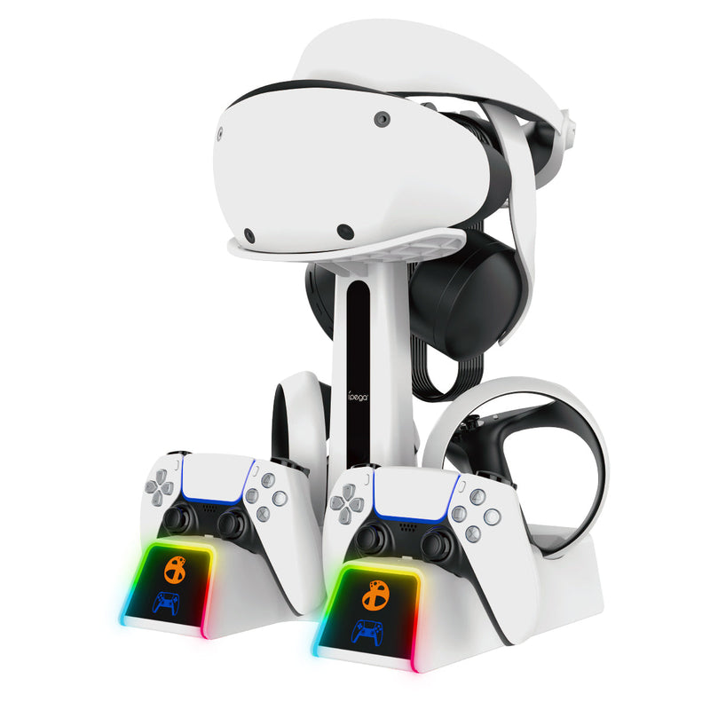 Load image into Gallery viewer, PlayStation PS VR 2 - All in One Storage Headset Controller Storage Stand With RGB Light - Polar Tech Australia