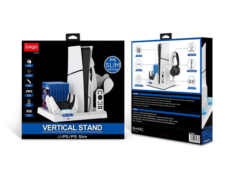 Load image into Gallery viewer, Sony PlayStation P5 Slim & P5 - Multi Functional Dock Station Holder - Polar Tech Australia