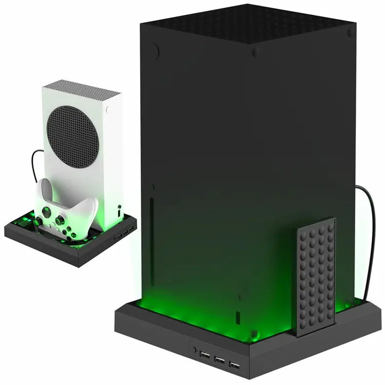Load image into Gallery viewer, Xbox Series S / X Game Console Holder Stand With RGB Light & USB Hub - Polar Tech Australia