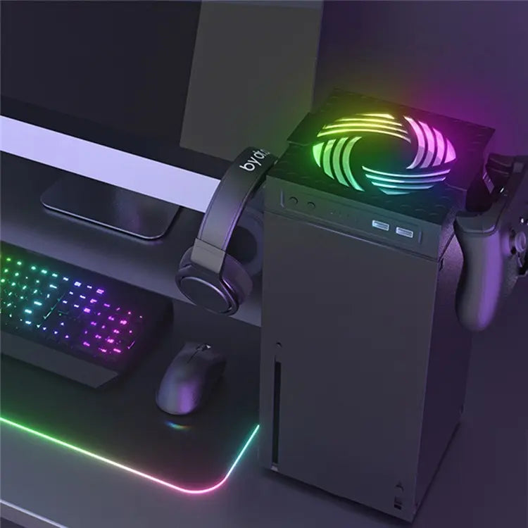 Chargez l'image dans la visionneuse de la galerie, Xbox Series X Console RGB Cooling Fan with USB2.0 Interface, Handle Hooks - Polar Tech Australia