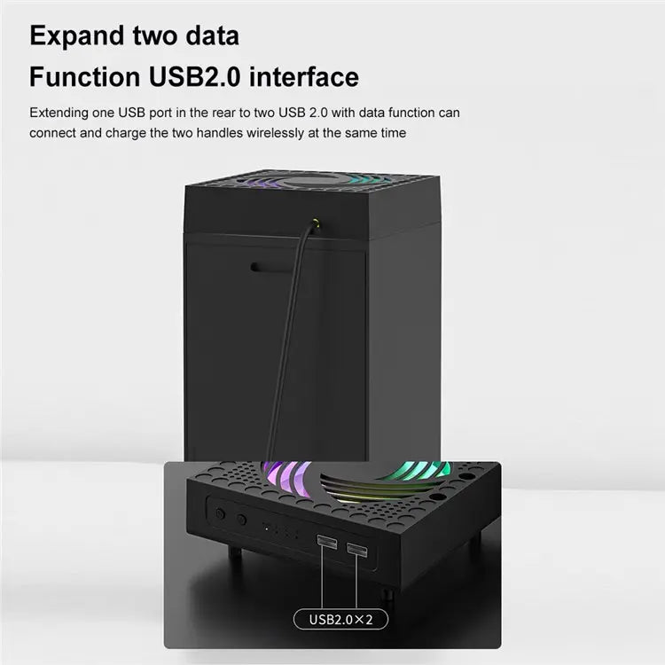 Chargez l'image dans la visionneuse de la galerie, Xbox Series X Console RGB Cooling Fan with USB2.0 Interface, Handle Hooks - Polar Tech Australia