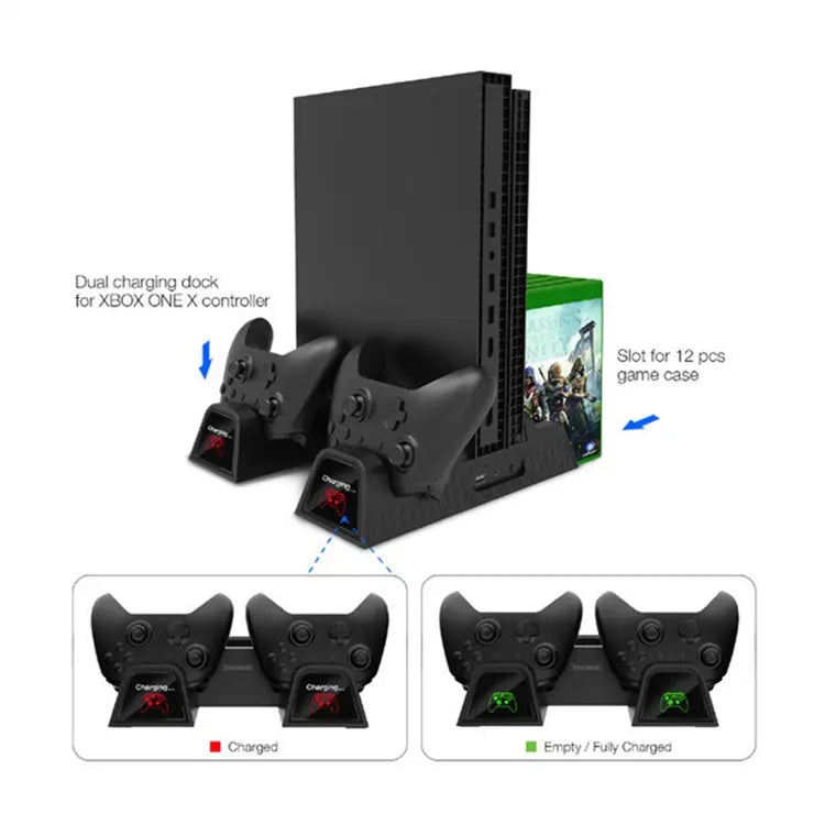 Cargue la imagen en el visor de la galería, Xbox One X / S Cooling Stand with Dual Controller Charging Dock - Polar Tech Australia