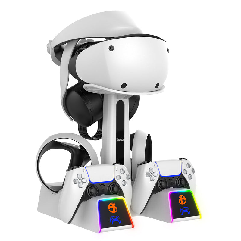 Load image into Gallery viewer, PlayStation PS VR 2 - All in One Storage Headset Controller Storage Stand With RGB Light - Polar Tech Australia