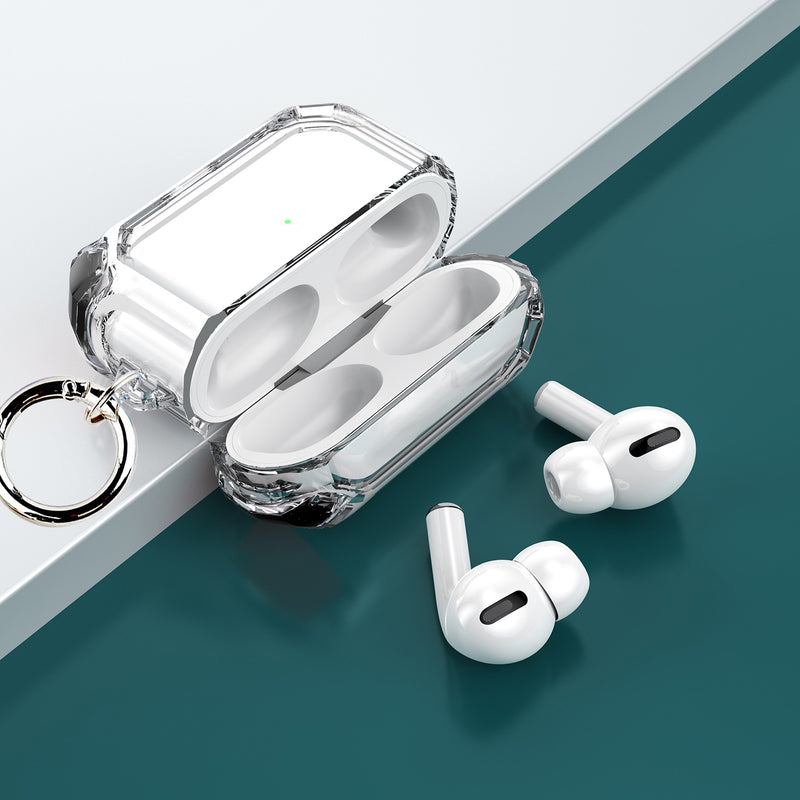 Cargue la imagen en el visor de la galería, AirPods Pro Transparent Heavy Duty Protecive Case With Key Ring - Polar Tech Australia