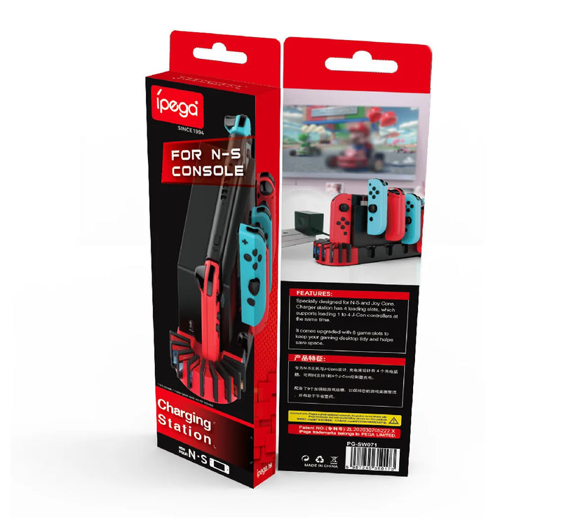 Cargue la imagen en el visor de la galería, Nintendo Switch Joy-Con Console Holder Charging Stand Base with LED Indicator & Card Slot - Polar Tech Australia