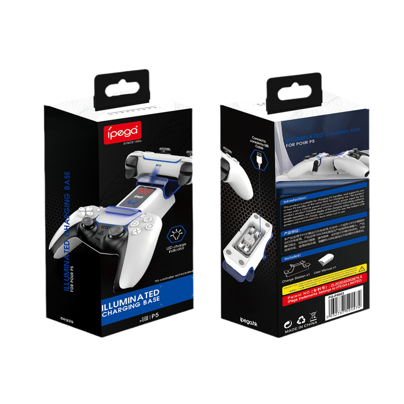 Load image into Gallery viewer, Playstation PS5 DualSense Wireless Game Controller Handle Charging Station Dual Controller Charger Base with LED Light - Polar Tech Australia