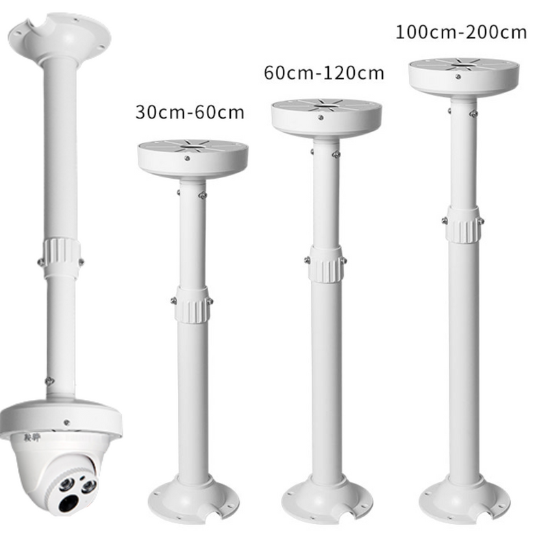 Cargue la imagen en el visor de la galería, Universal Retractable Extension Aluminium CCTV Dome Camera Wall or Ceiling Mount Bracket Holder - Polar Tech Australia